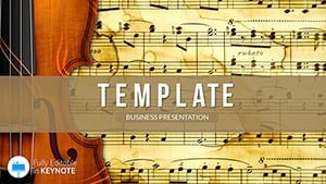 Music notes for Violin Keynote Themes - Templates