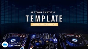 DJ mixer player Keynote templates