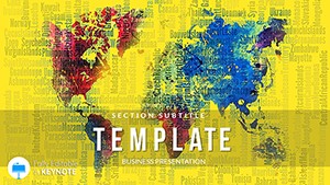 Abstract World map Keynote template