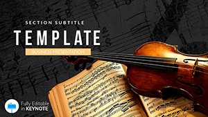 Violin - string instruments Keynote templates