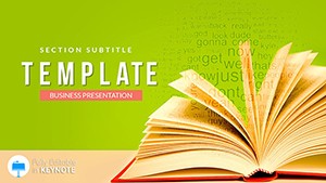 Books to read Keynote template for Presentation