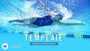 Professional Swimming Keynote Template - Editable Download for Presentation