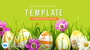 Easter Eggs Keynote Template, Background for presentation