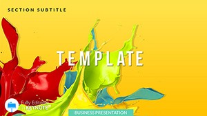 Paint Waves Keynote template Presentation