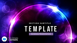 Abstraction Glowing Sphere Keynote template