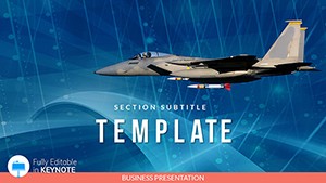 Airplane with Missiles Keynote template Presentation