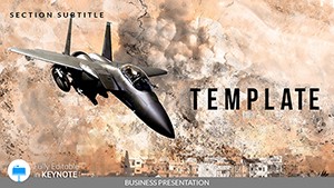 Bombardment of targets Keynote template - themes