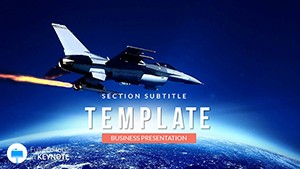 Aircraft above Earth Keynote template