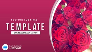 Bouquet of Roses Keynote templates