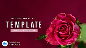 Flowers Rose Keynote Template - Beautifully Presentation