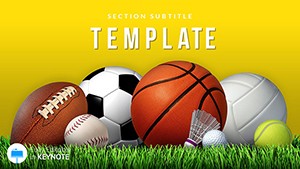 Dynamic Sport Equipment Keynote Template: Download Presentation