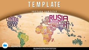 World Map Painting Keynote Templates