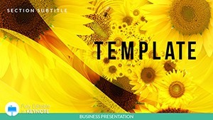 Sunflower Plant Keynote Templates - Themes