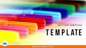 Multicolored Markers Keynote templates