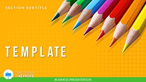 Colored pencils for Drawing Keynote templates