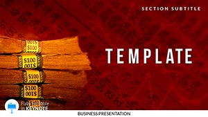 Bundle of Banknotes background and template for Keynote presentation