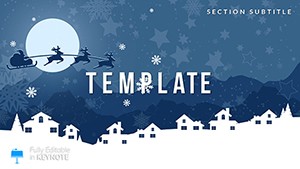 Santa Claus in Background of Moon Keynote templates - Themes