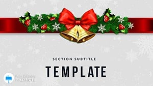 Christmas bells, Gold-plated Keynote templates