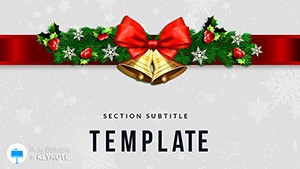 Christmas bells, Gold-plated Keynote templates