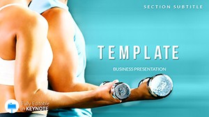 Exercises with Dumbbells Keynote templates