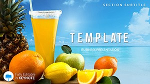 Summer Drinks: Fruit Drinks, Lemonades Keynote templates