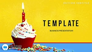 Cupcakes for Birthday Keynote templates