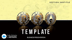 Cryptocurrenc Bitcoin, Ethereum, Litecoin Keynote templates