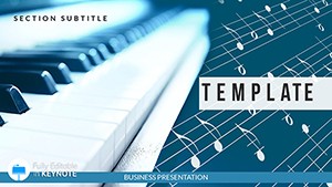 Pianoforte and Sheet Music Keynote Template - Download Presentation