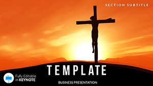 Christ on Cross Keynote templates, Religion Presentation