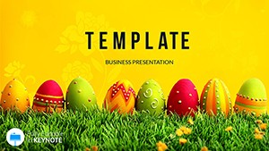 Paint Easter Eggs Keynote templates - Themes