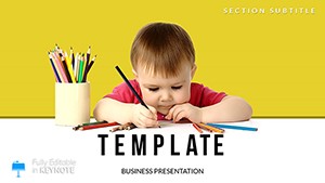 Kids Drawing Keynote templates - Themes