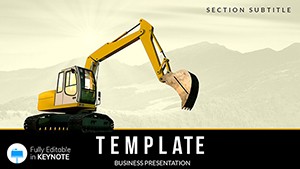 Hydraulic Excavator Keynote Template: Presentation