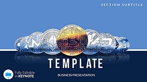 Cryptocurrency Market : Bitcoin and Altcoin Prices Keynote templates