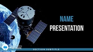 Artificial Satellite in Orbit Keynote Templates