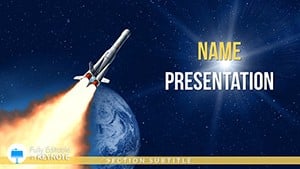 Rocket Flying to Cosmos Keynote Themes - Templates