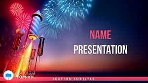 Holiday Fireworks Keynote Template | Presentation Download