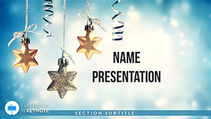 Stars Christmas Decorations Keynote Templates