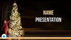 Child and Christmas Tree Keynote Templates