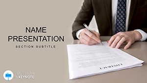 Contract in Business Law Keynote Template for Presentation