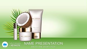 Organic Makeup: coconut oil Keynote template