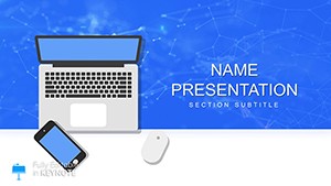 Computer-Themed Keynote Template for Tech and Mobile Presentations