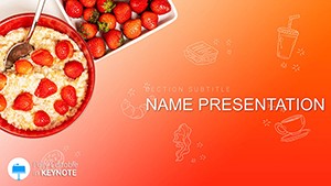 Oatmeal Recipe Breakfast Keynote template - Themes
