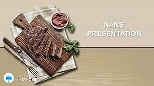 Garlic-Butter Steak Recipe Keynote Template