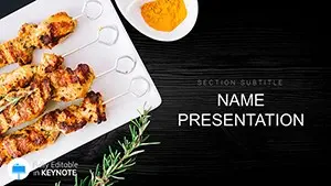 Chef Resume Chicken Kebab Template for Keynote Presentations