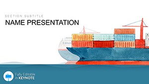 Container Shipping Companies Delivery Keynote template