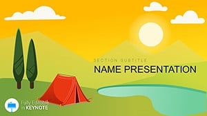 Camping, Adventure, Leisure, Tent Keynote template