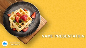 Waffles With Jam For Breakfast Keynote Template for Presentation