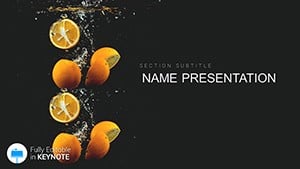 Orange Slices in Water Keynote templates