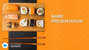 Sushi, Rolls - Recipes Keynote template