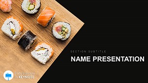 Sushi Rolls Restaurant Menus Keynote template